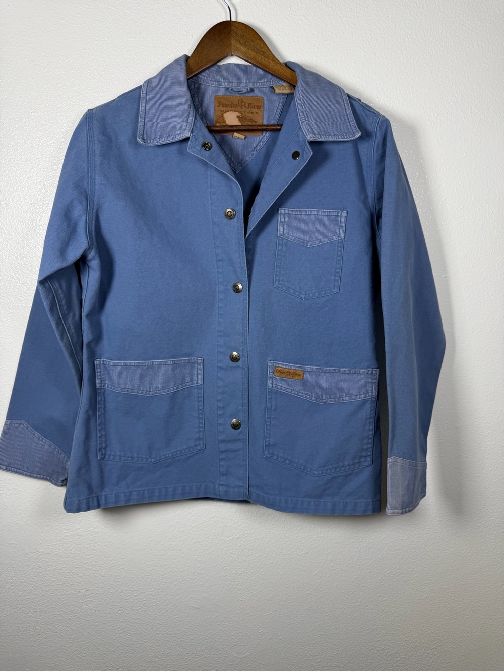 Women's Blue Chore Jacket - Rugged Workwear Style - Western